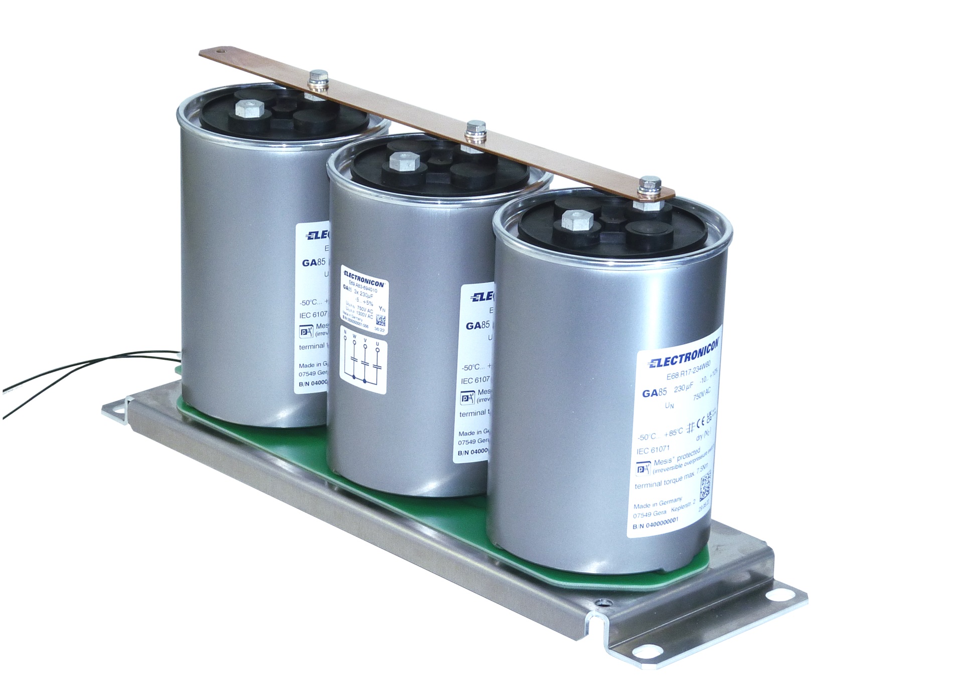ELECTRONICON - E68 Mesis - AC Power Capacitors - Cylindrical Capacitors